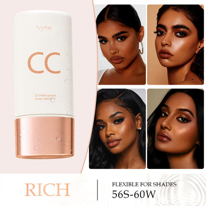 CC Color-Correcting Tinted Serum - Lightweight,Shade-Adaptive Coverage with 24H Hydration &16H Waterproof Wear