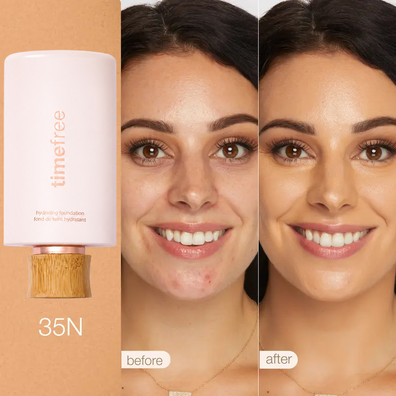 TIMEFREE HYDRATING FULL COVERAGE SERUM FOUNDATION + FREE BRUSH