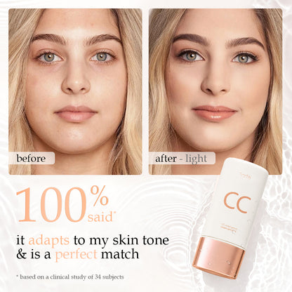 CC Color-Correcting Tinted Serum - Lightweight,Shade-Adaptive Coverage with 24H Hydration &16H Waterproof Wear