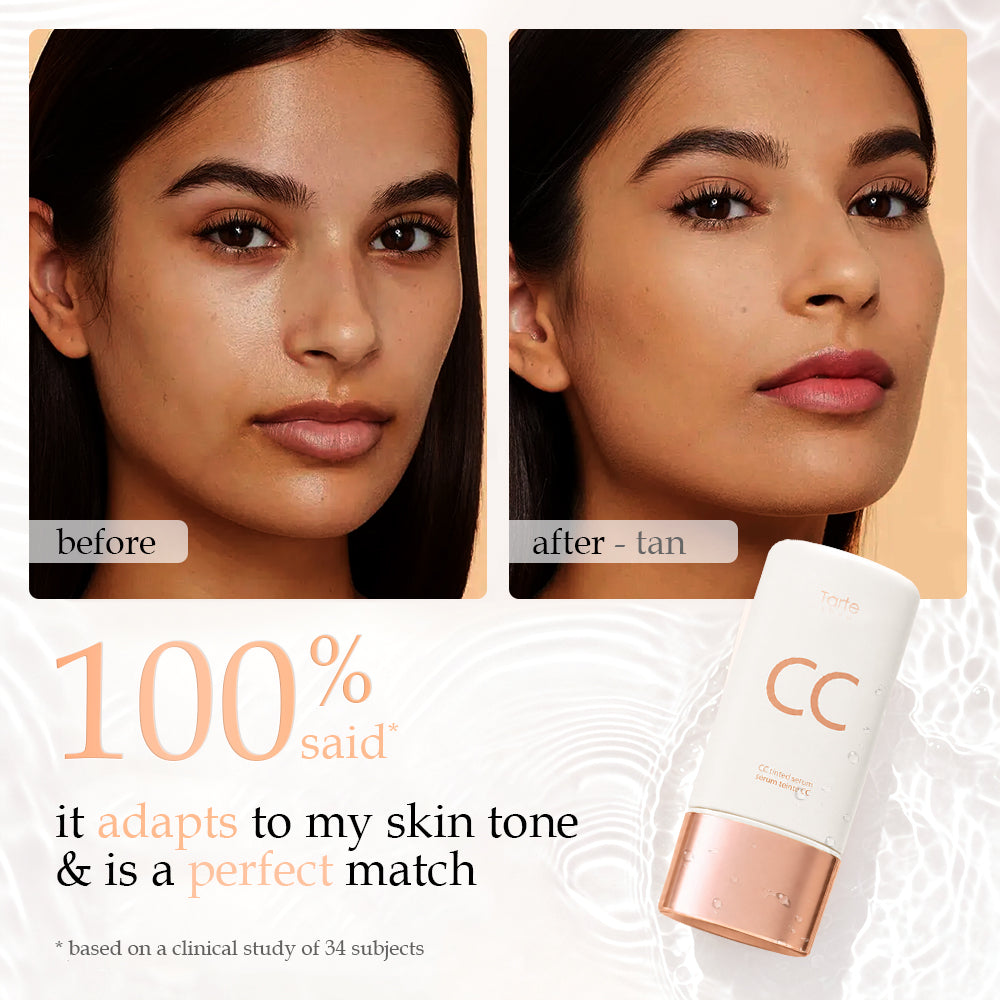 CC Color-Correcting Tinted Serum - Lightweight,Shade-Adaptive Coverage with 24H Hydration &16H Waterproof Wear